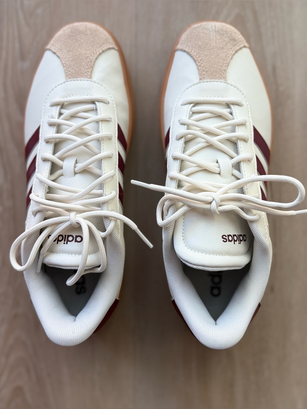 Adidas VL Court bold sneaker. Worn once!Leather with suede detail.